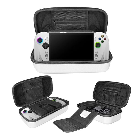 Carrying Case for ROG XBOX Ally/ROG XBOX Ally X Handheld Gaming Console, Portable EVA Travel Hard EVA Case for Storage and Stand, Shockproof Storage Bag for ROG XBOX Ally X Accessories (White)