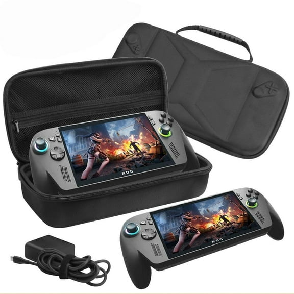 Carrying Case for ROG Xbox Ally / Ally X, Portable Travel Hard Shell Cover Case, Waterproof & Large Capacity, Protective Storage for Handheld Gaming Console & Accessories (Black 02)