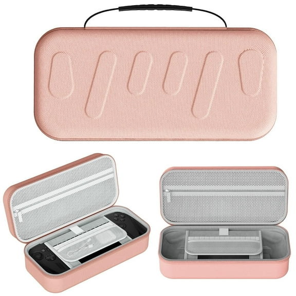 Carrying Case for ROG Xbox Ally X/Ally, EVA Hard Case Travel Storage Bag Anti-Drop Protective Cover for ROG Xbox Ally X Handheld Gaming Console & Accessories (Pink)
