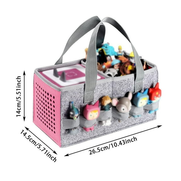 Carrying Case & Storage Bag for Figurine, Home Outdoor Hand Bag for Audio Player and Dolls Musical Toy Folding Bag for Kids Accessories