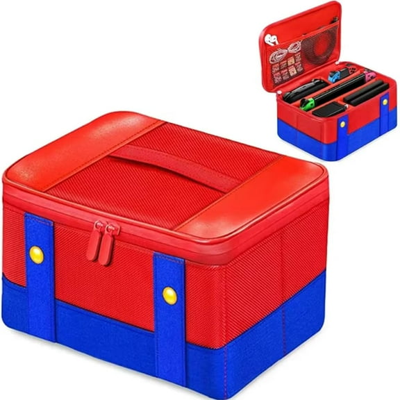 Carrying Case for Switch 2 2025 , Double Layer Shockproof Storage Bag for Switch 2 Console and Dock,Travel Carrying bag Pouch for Console & Accessories case (Red)