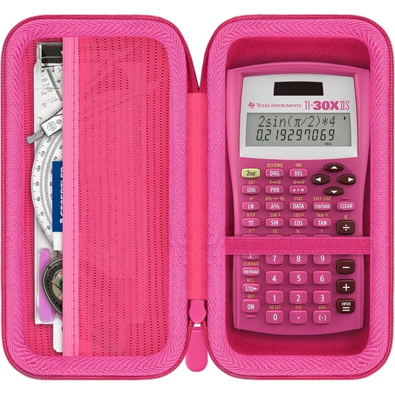 Carrying Case for Texas Instruments TI-30Xa / TI BA II Plus/TI-30XIIS /TI-30XS MultiView/TI-36X Pro Engineering Scientific Calculator, Case Only (Pink)