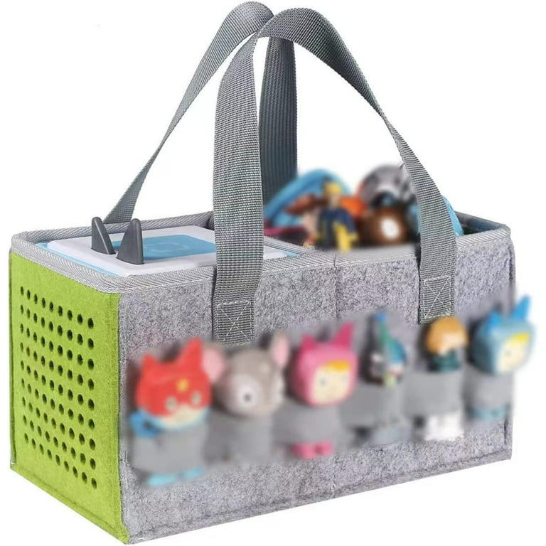 Ayaoqiang Carrying Case for Tonies Starter Set Storage Bag for Tonies Figurine Felt Cloth Musical Toy Folding Bag for Kids Toniebox Accessories Travel