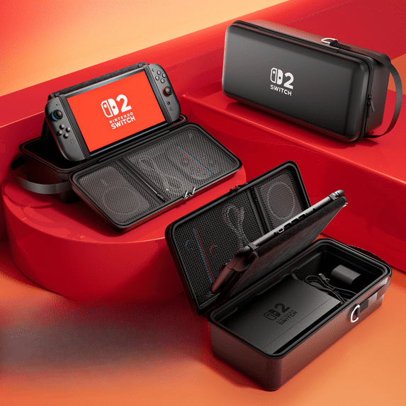 Carrying Case for Nintend Switch 2 Compatible Charger Drop Shock Resistant Waterproof Hard Shell Protective Storage Bag NS 2