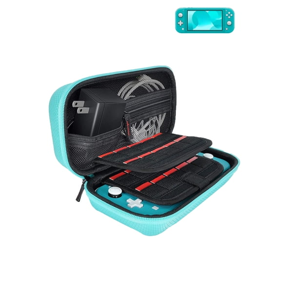 Carrying Case for Nintendo Switch Lite, Portable Protective Storage Travel Bag with Zipper-Green