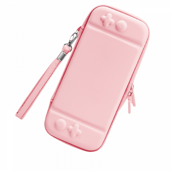 Carrying Case for Nintendo Switch OLED Model 2021/Switch, Light Pink - Kawaii Cute Portable Travel Case, Protective Storage Carry Bag