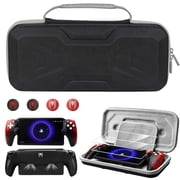8 In 1 Carrying Case for Playstation Portal Remote Player, Hard Portable Protection Case Travel Bag with Protective Cover for PS5 Portal, 2 Screen Portector, and 4 Thmp Grip - Black
