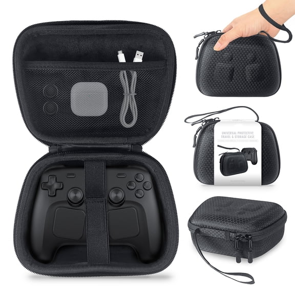 Carrying Case for Steam Controller 2, Game Console Travel Bag Hard Shell Travel Bag Shockproof Protective Bag, Black