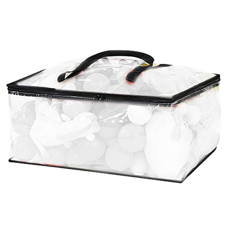 Carrying Handle Clear Vinyl Plastic Zippered Blanket Storage Bags 55L 60X40X25Cm Walmart