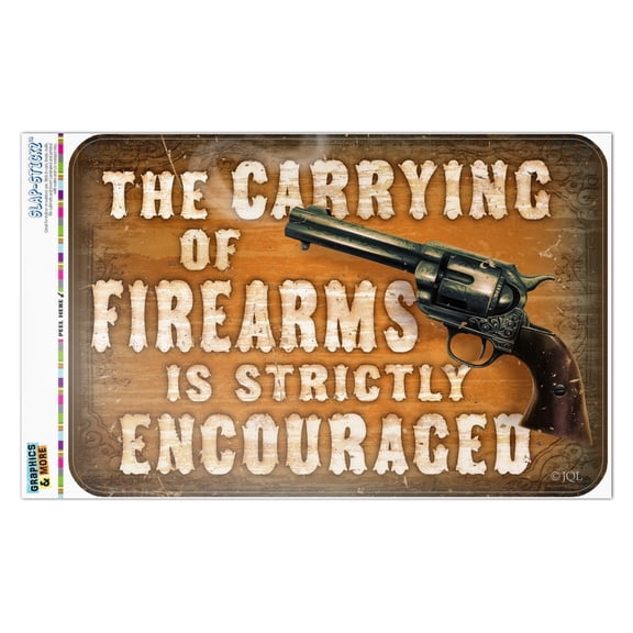 Carrying Of Firearms Strictly Encouraged Home Business Office Sign