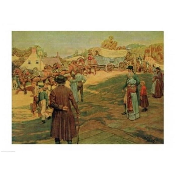 Carrying Powder To Perry at Lake Erie 1911 Poster Print by Howard Pyle - 36 x 24 in. - Large