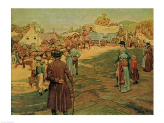 Carrying Powder to Perry at Lake Erie 1911 Canvas Art - Howard Pyle (24 x 18)