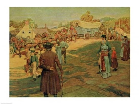 Carrying Powder to Perry at Lake Erie 1911 Canvas Art - Howard Pyle (36 x 24)