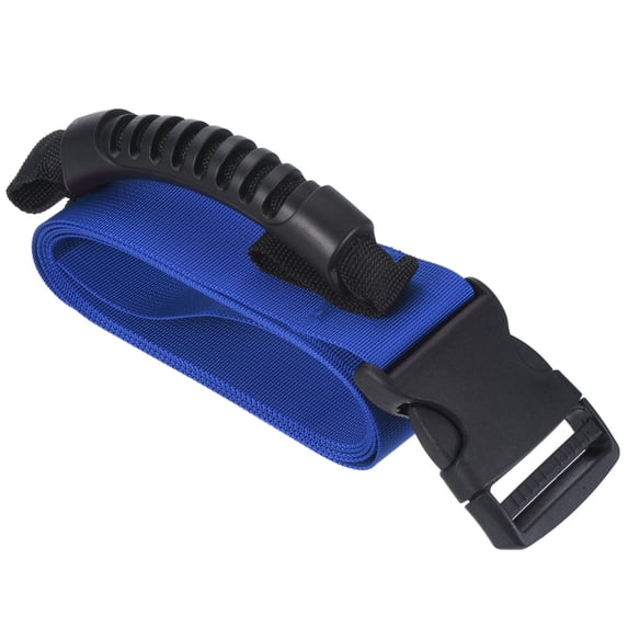 Carrying Strap with Handle, Adjustable Nylon Belt for Moving Boxes Grocery Luggage, Blue