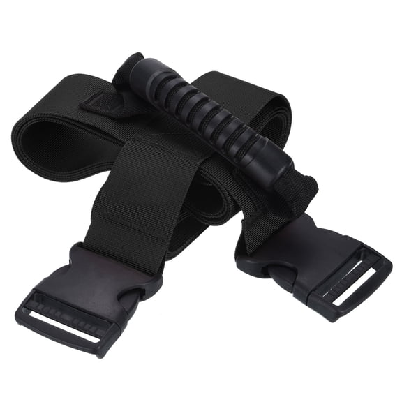 Carrying Strap with Handle, Cross Style Adjustable Nylon Belt for Moving Boxes Grocery Luggage, Black