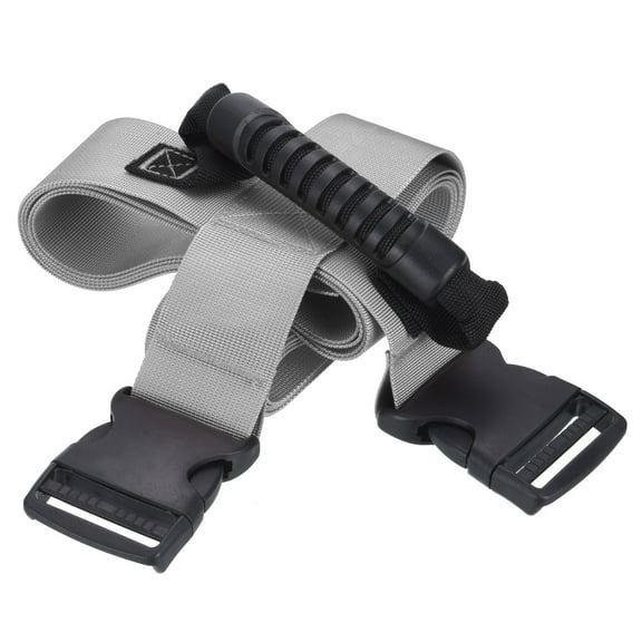 Carrying Strap with Handle, Cross Style Adjustable Nylon Belt for Moving Boxes Grocery Luggage, Gray