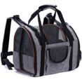 thumbnail image 1 of Carrying bag for dogs and cats, foldable and breathable carrier for dogs, portable carrying case with adjustable strap for the shoulder, bag for cats and small dogs, maximum load 5 kg (style 1), 1 of 4