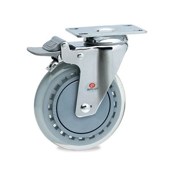 Carrymaster ACLU-150SFB Light-Duty Swivel Flange Brake Non-Leveling Caster