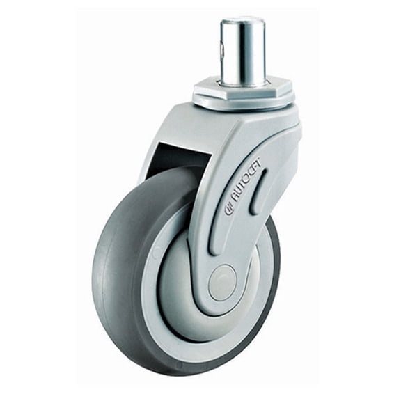 Carrymaster ACMC-102SRS Light-Duty Swivel Round Stem Medical Plastic Caster