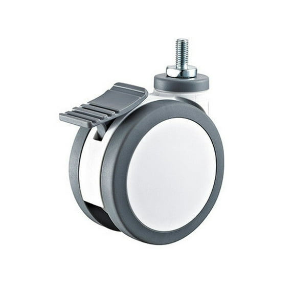 Carrymaster ACMCT-102SSB Light-Duty Swivel Stem Brake Medical Plastic Caster