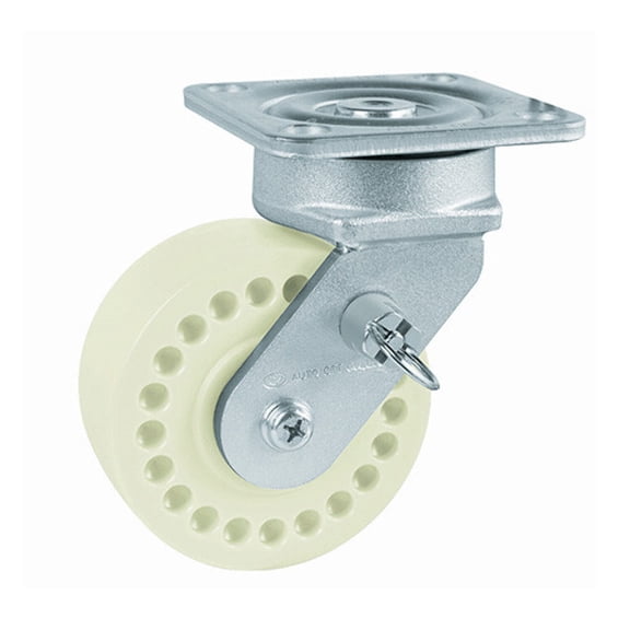 Carrymaster ACMM-125SFB Medium-Duty Swivel Flange Brake Non-Leveling Caster