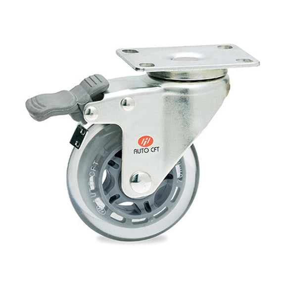 Carrymaster ACSU-64SFB Light-Duty Swivel Flange Brake Non-Leveling Caster