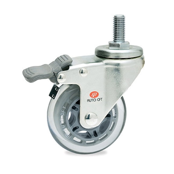 Carrymaster ACSU-64SSB Light-Duty Swivel Stem Brake Non-Leveling Caster