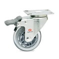 thumbnail image 1 of Carrymaster ACSU-76SFB Light-Duty Swivel Flange Brake Non-Leveling Caster, 1 of 4
