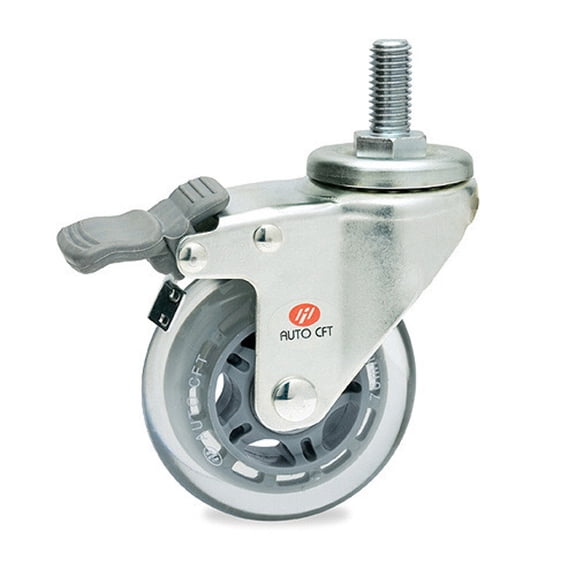 Carrymaster ACSU-76SSB Light-Duty Swivel Stem Brake Non-Leveling Caster