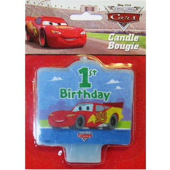 Cars 1st Birthday Molded Cake Candle (1ct)