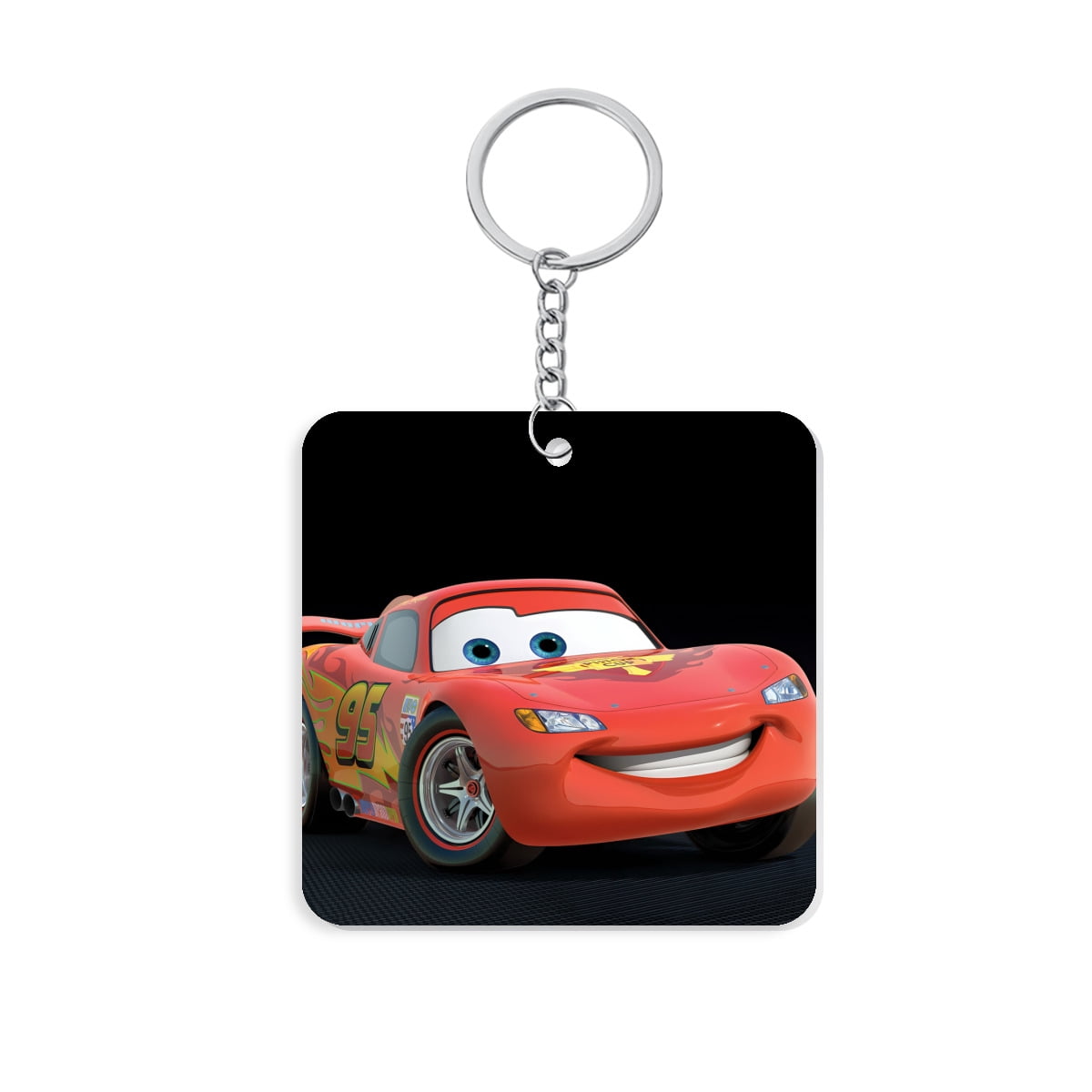 Cars 2 Acrylic square keychain cartoon square keychain gift jewelry ...