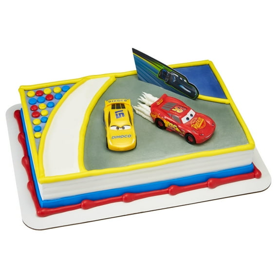 Cars 3 Ahead of the Curve Figurines Cake Topper, by Cakedrake (3 Count)