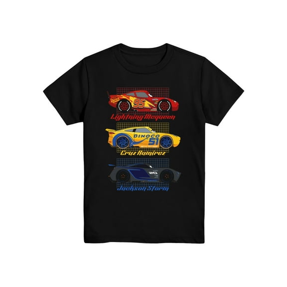 Cars 3, Boys' & Big Boys' Graphic T-Shirt, Racing Trio, Sizes 4-18