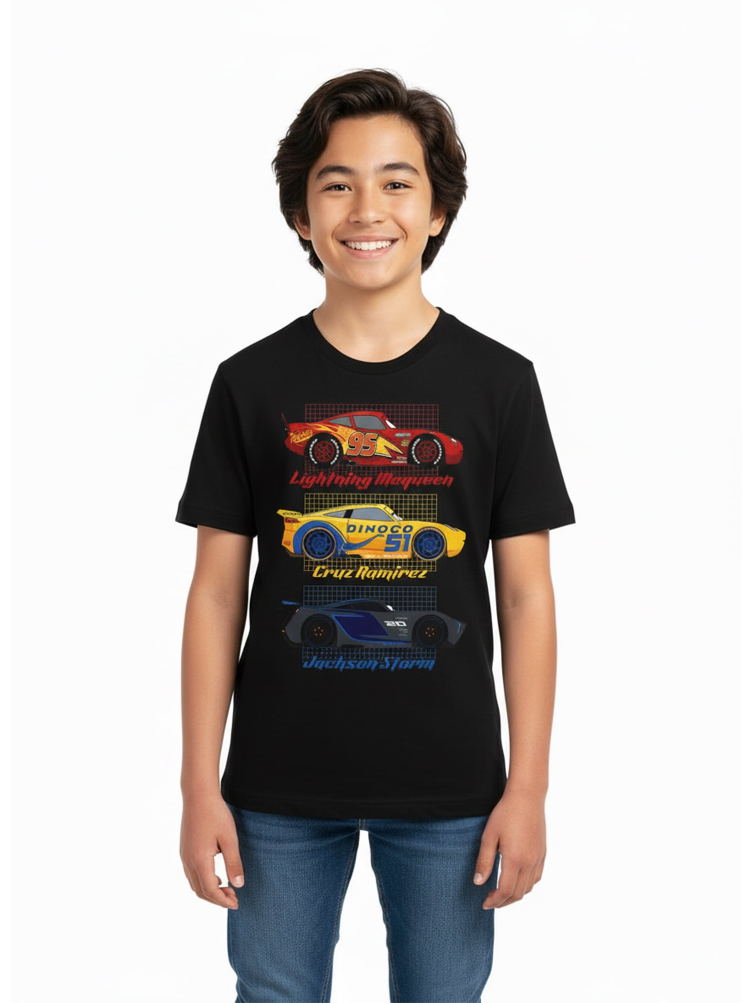 Cars 3, Boys' & Big Boys' Graphic T-Shirt, Racing Trio, Sizes 4-18