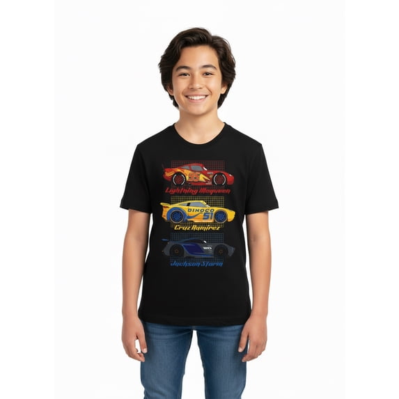 Cars 3, Boys' & Big Boys' Graphic T-Shirt, Racing Trio, Sizes 4-18
