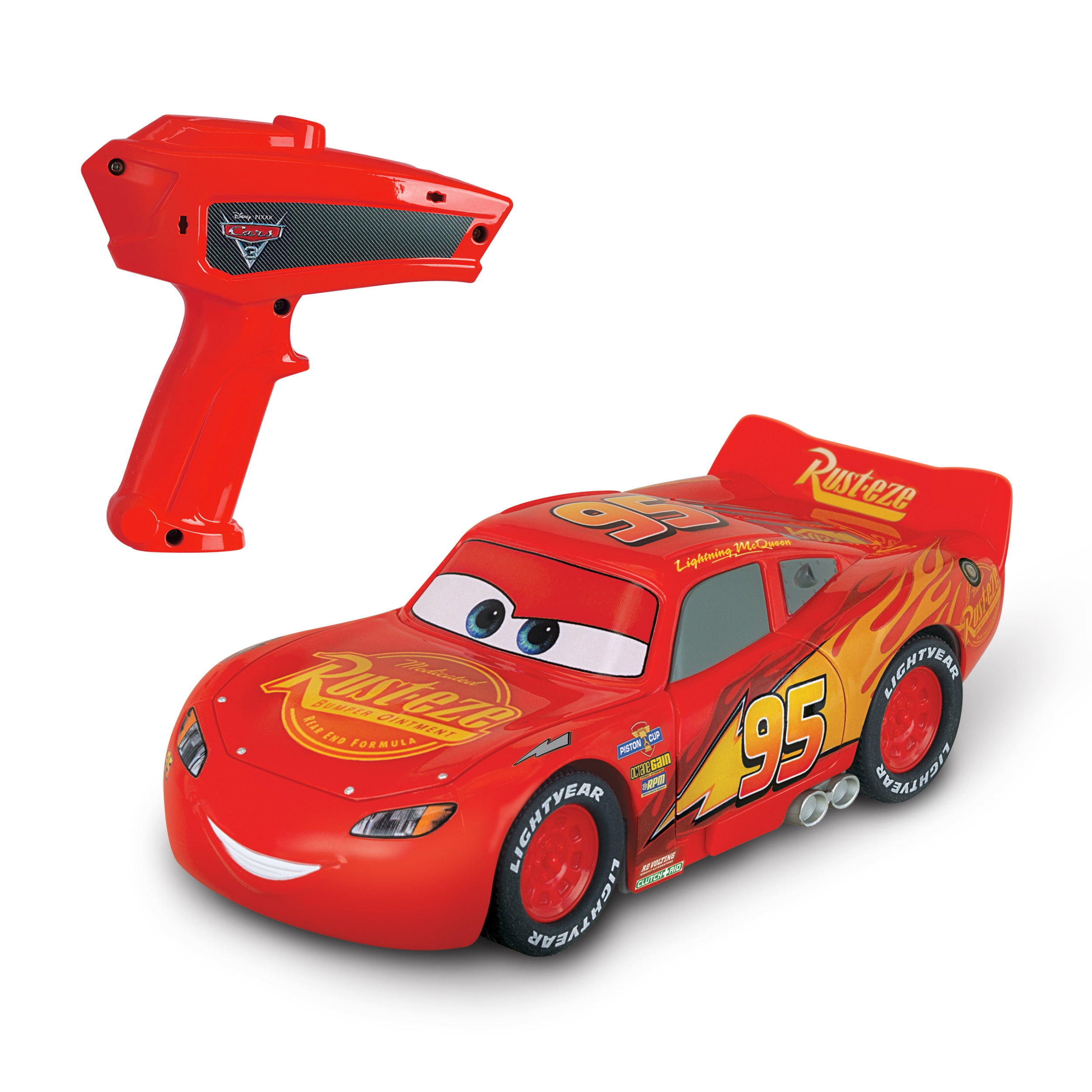 Cars 3 Lightning Mcqueen Crazy Crash And Smash Rc Car Thinkway Toys Brand  NEW!