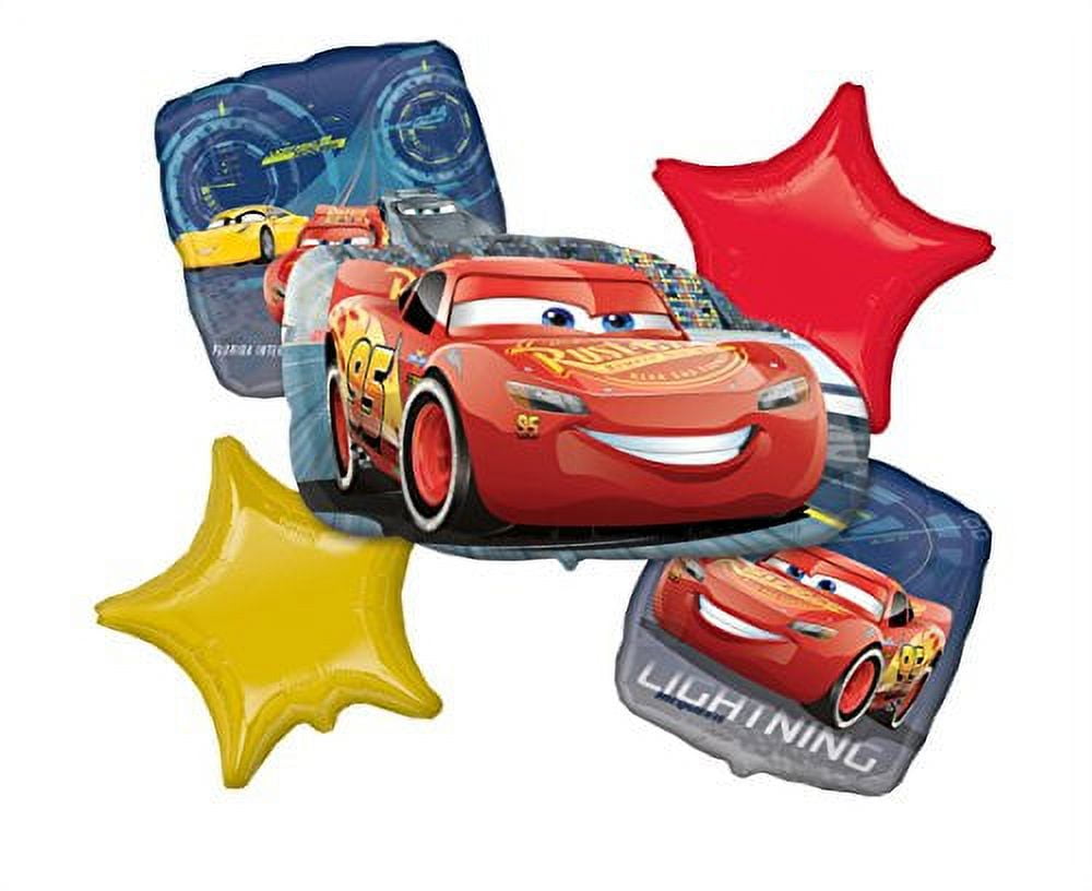 LOFTUS INTERNATIONAL Cars 3 - Lightning McQueen Bouquet of Mylar Balloons (5ct)