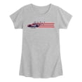 thumbnail image 1 of Cars - Americana Stars and Stripes - Youth Girls Fitted Short Sleeve T-Shirt, 1 of 3