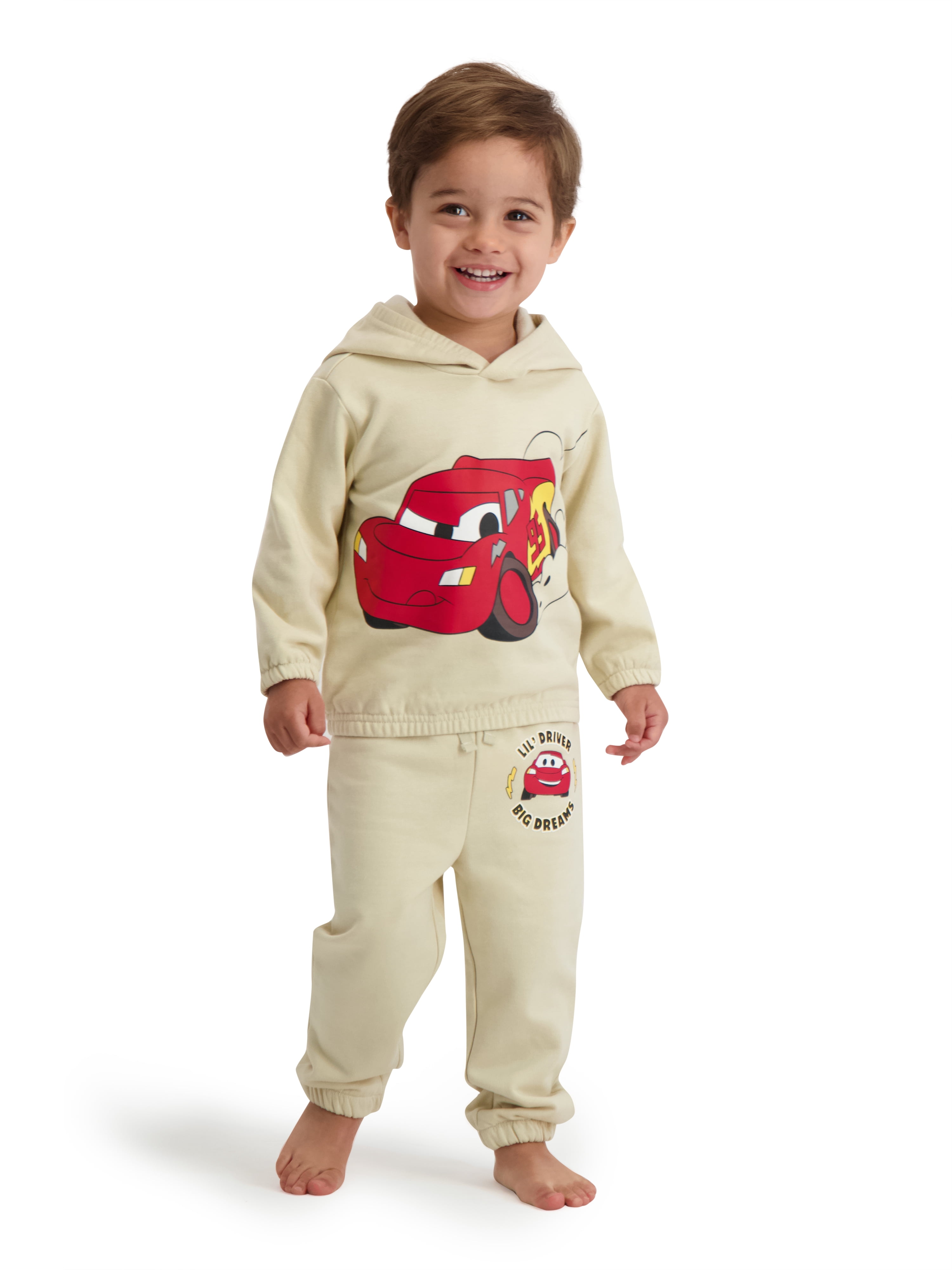 Cars Baby Boy 2 Piece Fleece Jogger Set, Sizes 0-24 Months