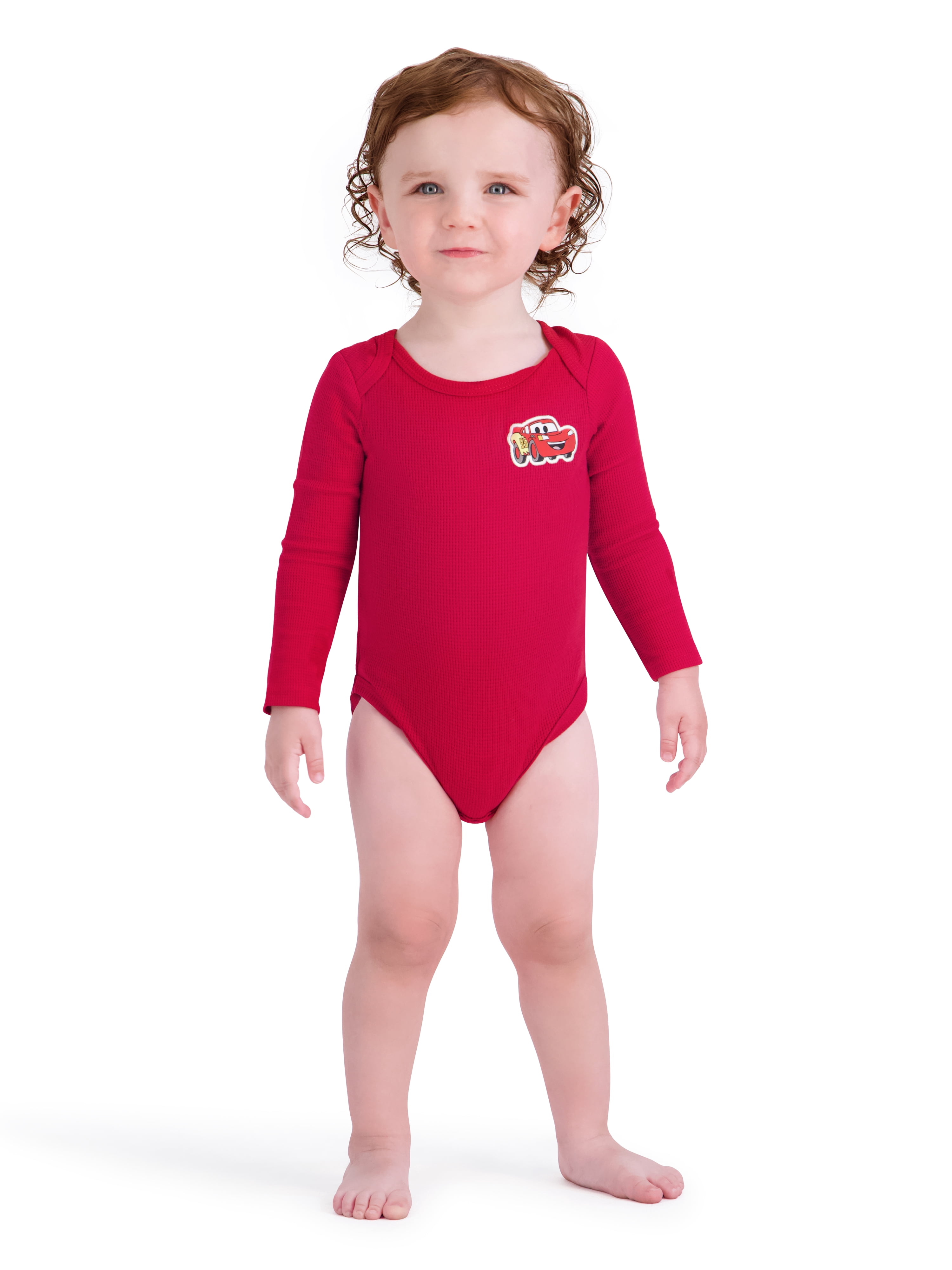 Cars Baby Boy 3 Pack Long Sleeve Bodysuit, Size 0-24 Months