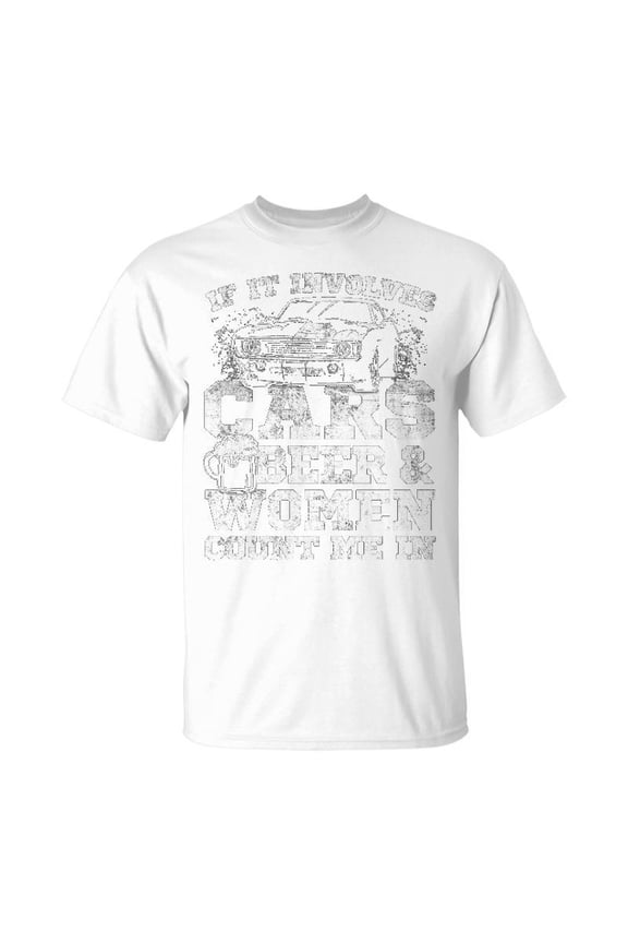 Cars Beer Woman Count Me In Unisex Jersey Crewneck Tshirt