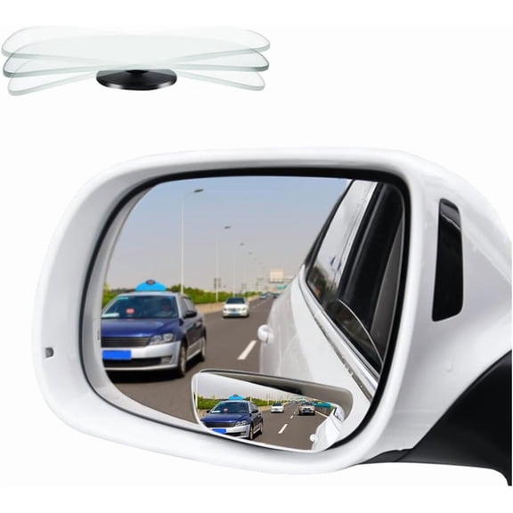 Cars Blind Spot Mirror, Universal Wide Angle Rear View Mirror for Car Back Seat, HD Glass ABS Housing Adjustable Mirror for Blind Side, Suitable for Most Cars, Trucks, SUV