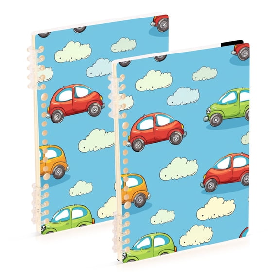 Cars Clouds Sky Cartoon Notebook Detachable Coil Notebook Diary Plan Book A5 Size 60 Pages 1 Pack