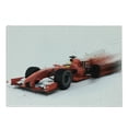 thumbnail image 1 of Cars Cutting Board, Generic Formula Racing Car Illustration with Special Effect Turbo Motion Auto Print, Decorative Tempered Glass Cutting and Serving Board, Small Size, Black and Red, by Ambesonne, 1 of 1