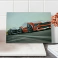 thumbnail image 1 of Cars Cutting Board, Sports Car Competing on Highway Chasing Another Team Champion Win Fast Life Image, Decorative Tempered Glass Cutting and Serving Board, Small Size, Red Grey, by Ambesonne, 1 of 1