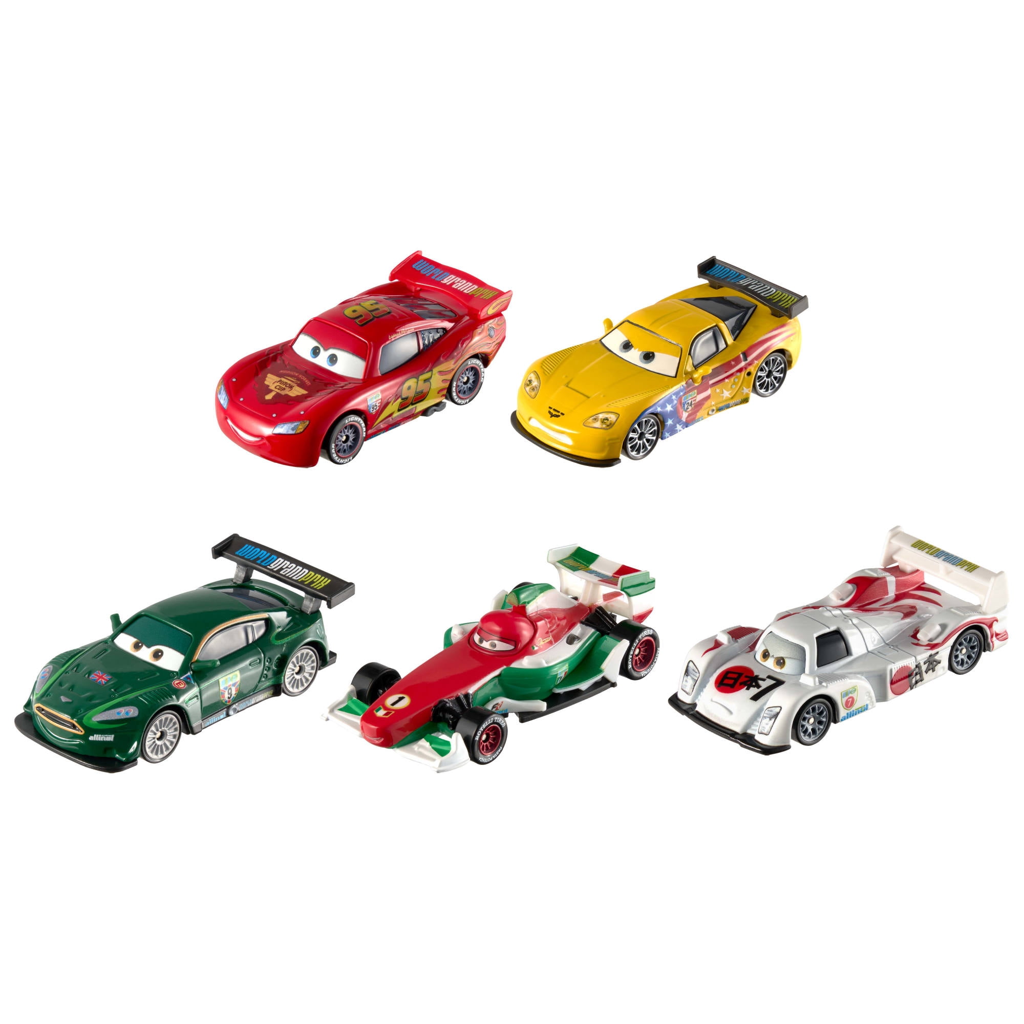 Disney and Pixar Cars Travelin’ Team 5-Pack, Set of 5 1:55 Scale Die ...