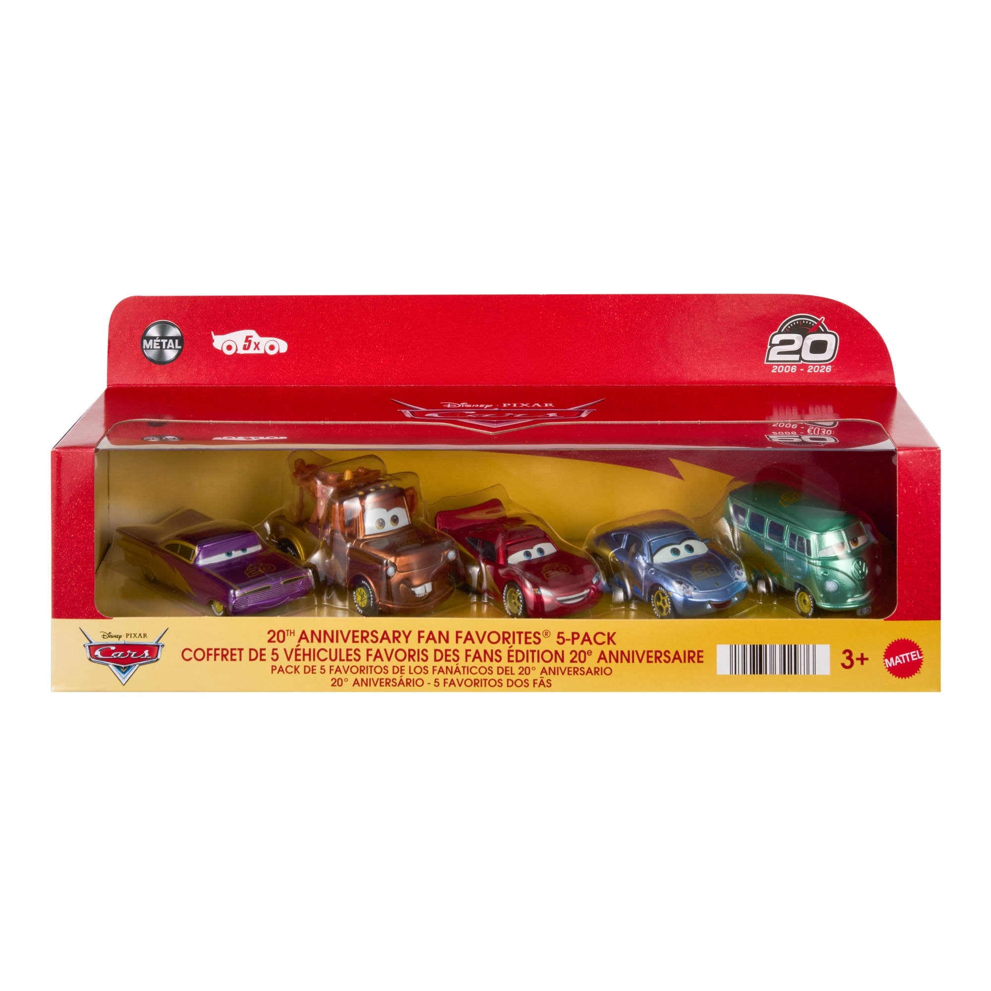Disney and Pixar Cars Travelin' Team 5-Pack, Set of 5 1:55 Scale