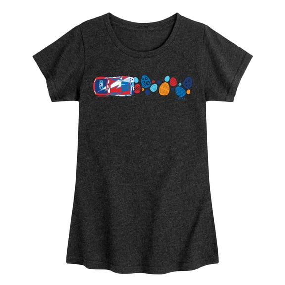 Cars - Easter Egg - Youth Girls Fitted Short Sleeve T-Shirt
