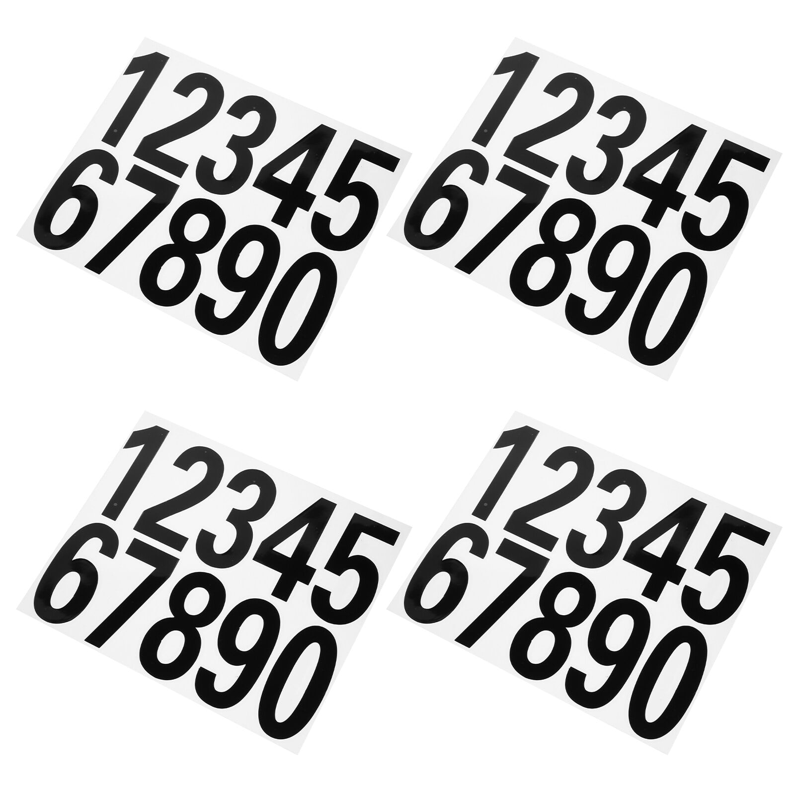 Cars Emblems 4 Sets Number Reflective Stickers 09 Numbers Decal