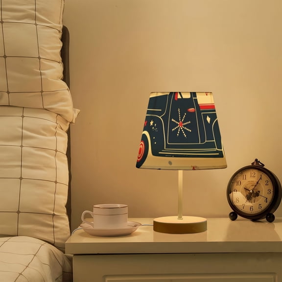 Cars Flowers Floral LED Desk Lamp Table Lamp USB Bedside Nightstand Small Lamp for Bedroom Living Room Kids Room